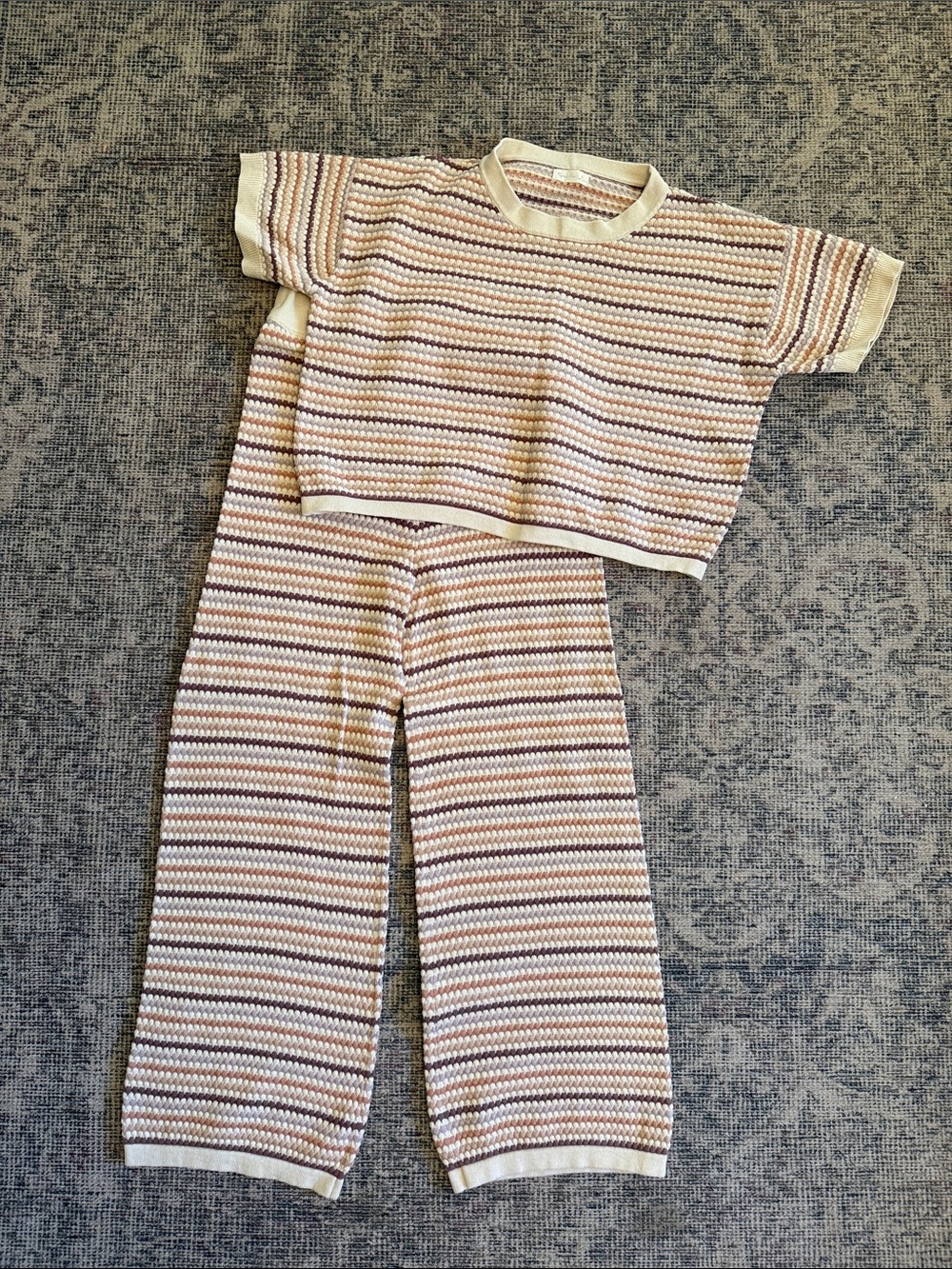 Rylee + Cru Women’s Matching Striped Knit Set XS/S